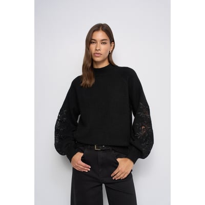PULL EN MAILLE AVEC DENTELLE SALSA JEANS