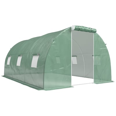 Serre en tunnel PE Vert OUTSUNNY