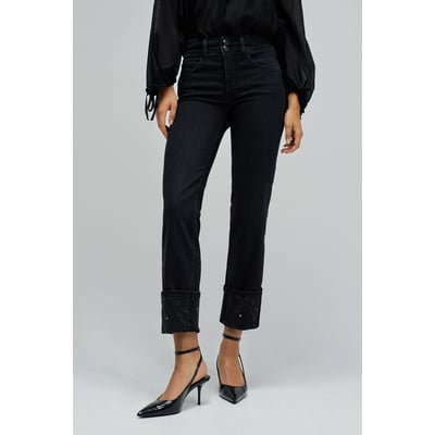 Jean Femme Lee Classic Fit Noir Délavé - Taille 28, Jambe 29, Coupe Haute