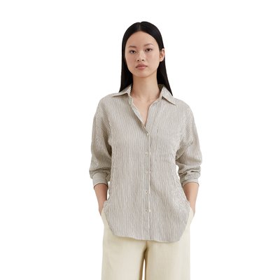 Blouse à rayures relaxed en mélange crinkle-viscose MARC O'POLO