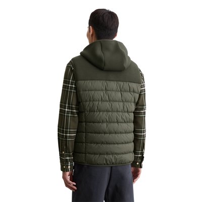 Gilet matelassé à capuche regular en combinaison ripstop-scuba MARC O'POLO