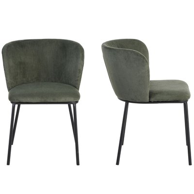 Lot de 2 chaises en velours côtelé - TOMA HOMIFAB