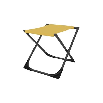 Tabouret pliant en acier Easy Graphite, Moutarde PROLOISIRS