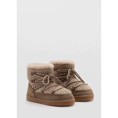 Bottes cuir lacets MANGO KIDS