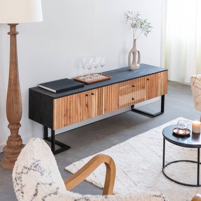 Meuble TV en bois d'acacia et métal  PIPPA MADE IN MEUBLES 
