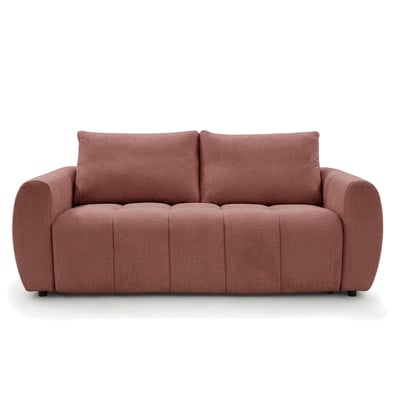 Canapé droit convertible 3 places en tissu lisse, FUJI BOBOCHIC