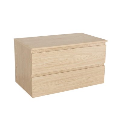 Meuble simple vasque décor chêne 80 cm SORRENTO MOB IN