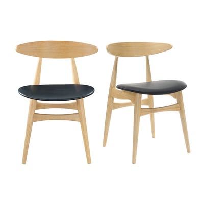 Chaises scandinaves en bois (lot de 2) WALFORD MILIBOO