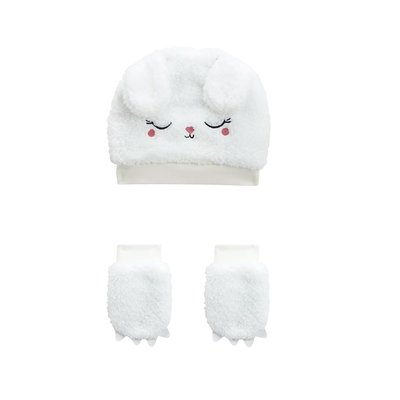 Bonnet bébé en sherpa + moufles ALASKA PETIT BEGUIN