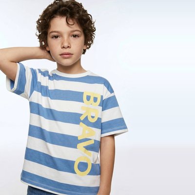 T-shirt manches courtes imprimé en coton BIO GOTS MONOPRIX