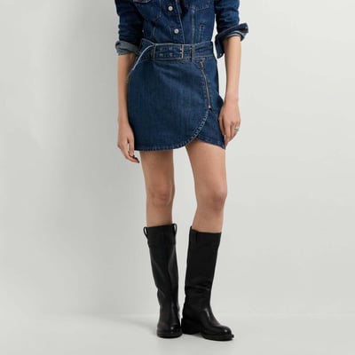 Jupe Courte Coupe Regular En Denim PEPE JEANS