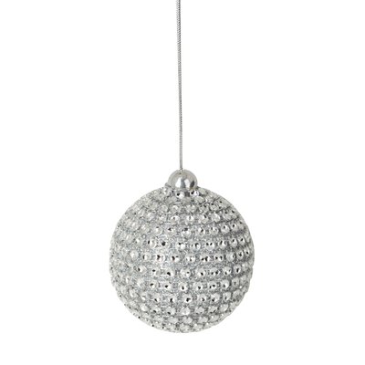 6 boules argenté strass de noel DOUCEUR D'INTÉRIEUR