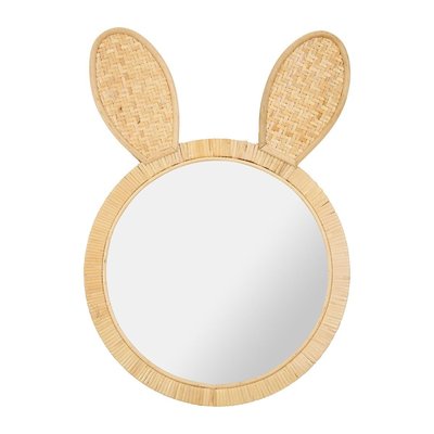 Miroir rotin lapin DECORATIE