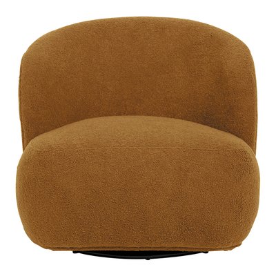 Fauteuil tournant bouclette BLANC D’IVOIRE