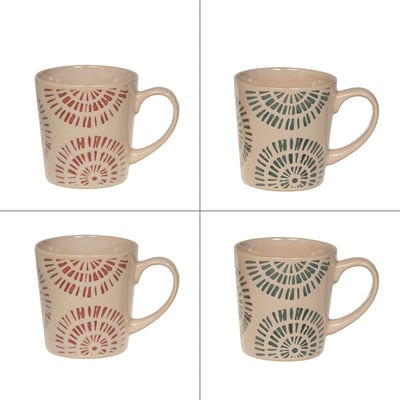 Coffret de 4 mugs Amani 40 cl - AMANI TABLE PASSION