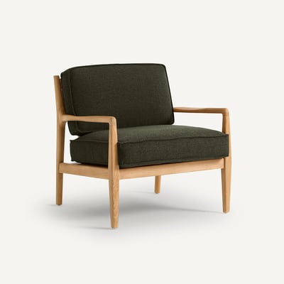 Coussins polyester natté chiné pour fauteuil Dilma AM.PM