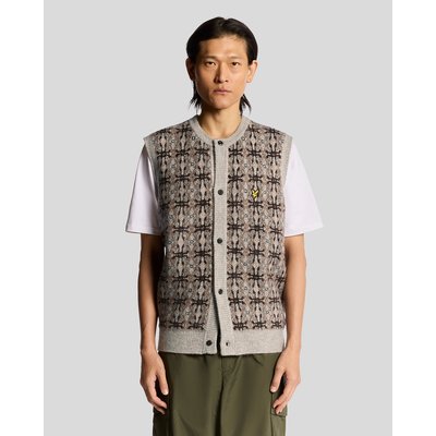 Cardigan brossé intarsia en maille LYLE & SCOTT