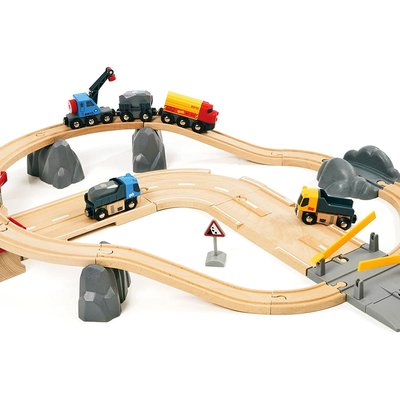 Circuit rail route transport de roches BRIO