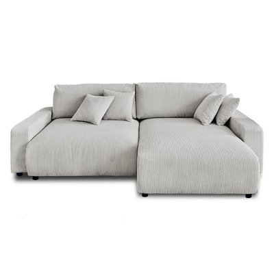 Canapé d'Angle Convertible en Velours côtelé 4 places - PIVOINE LISA DESIGN