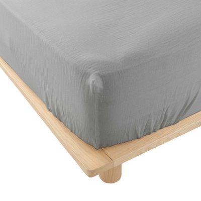 Drap Housse Gaze Coton tendance uni DOUCEUR D'INTÉRIEUR