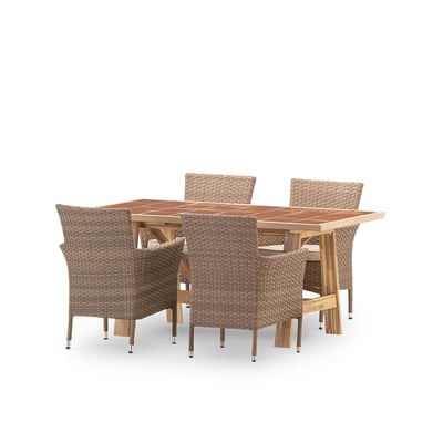 Salon de jardin, 4 chaises, BISBAL & BOLONIA DEFORA HOME
