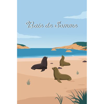 Tableau Mural Illustration Baie De Somme PLAGE CEANOTHE