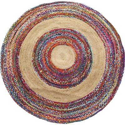 Tapis en jute rond, Indio chindi RECOLLECTION