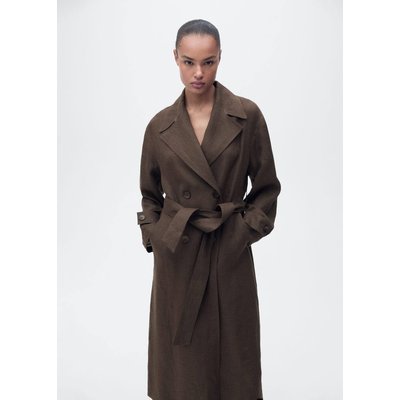 Trench lin double boutonnage MANGO