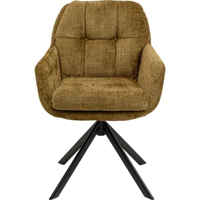 Chaise avec accoudoirs pivotante Molly kaki KARE DESIGN