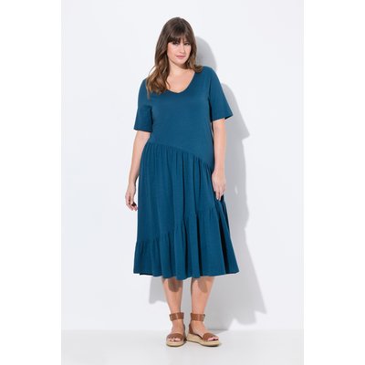Robe midi, col en V, manches courtes ULLA POPKEN