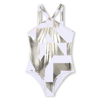 Maillot 1 pièce imprimé siglé DKNY