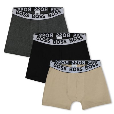 Lot de 3 boxers en coton BOSS KIDSWEAR
