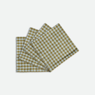 Set of 4 Bethany Checked Two-Tone Cotton Dyed Woven Napkins LA REDOUTE INTERIEURS