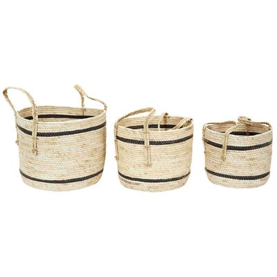 Paniers bicolores en fibre de mais (Lot de 3) CMP