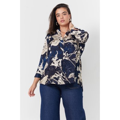 Blouse en jacquard impression floral. JEAN-MARC PHILIPPE