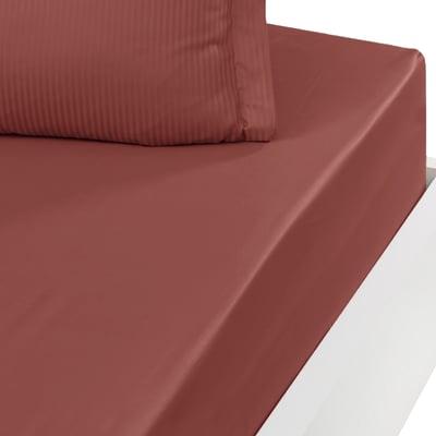Drap housse uni satin de coton bonnet 40 cm VERSALUXE PLUS SENSEI MAISON