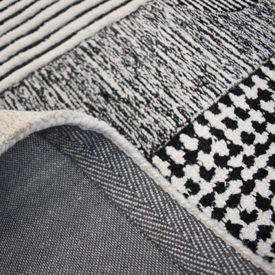 Tapis salon et chambre fait à la main en laine motif géométrique UN AMOUR DE TAPIS