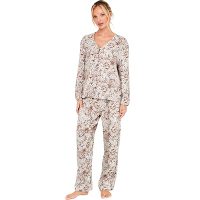 Pyjama pantalon chemise manches longues Natural Paisley SELMARK