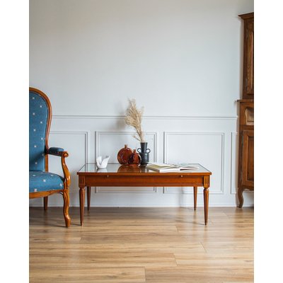 Grande table basse en bois Léonie N°244 - Bon état DEBONGOUT