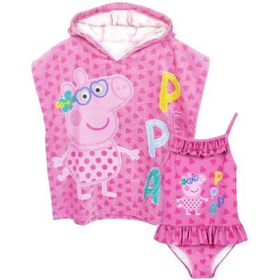 Ensemble Maillot de bain et poncho PEPPA PIG