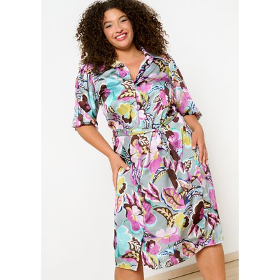 Robe chemise fendue imprimée LOLALIZA