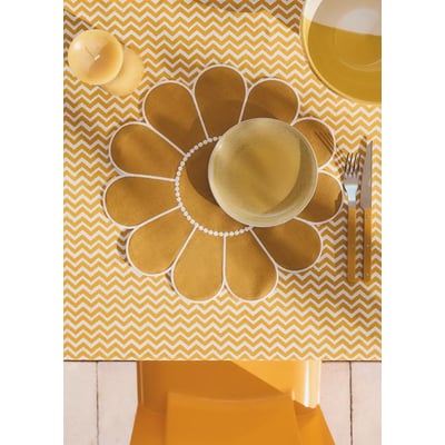 Set de table en lin enduit fleur MANGO HOME