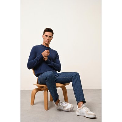Pull Col Rond Ocean Chiné Howard JUST CASHMERE