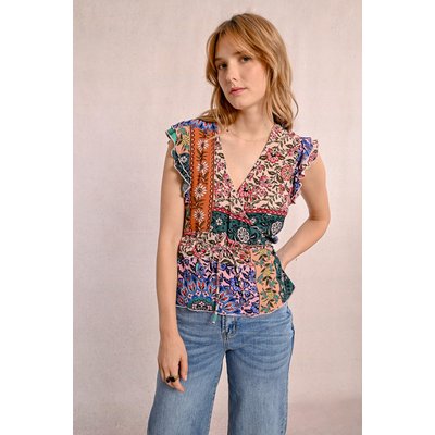 Top portefeuille imprimé cachemire MOLLY BRACKEN