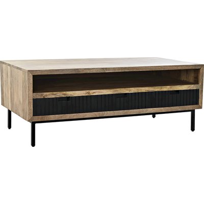 Table basse en bois et métal, élégante RECOLLECTION