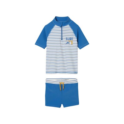 Ensemble de bain T-shirt anti-UV + boxer VERTBAUDET