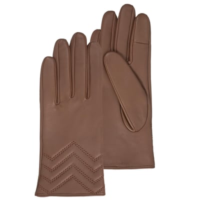 Gants en cuir d'agneau pleine fleur, doublés soie, tendance et modernes ISOTONER