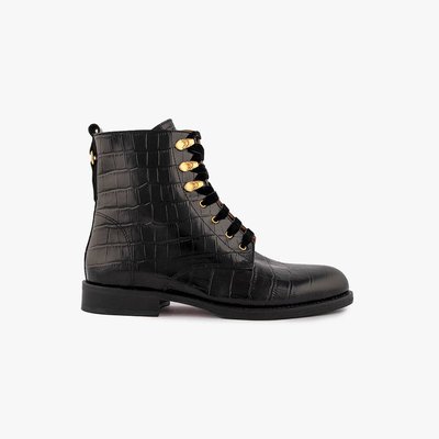 Bottine cuir croco ELA MAISON TOUFET