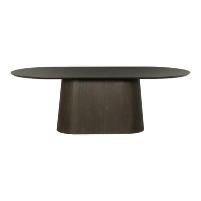 Table design en bois, plateau ovale 8 places LOREN PIER IMPORT