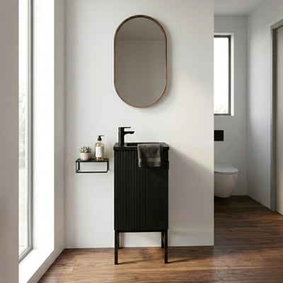 Lave-mains sur pieds + robinet + miroir STUDIO MOB IN